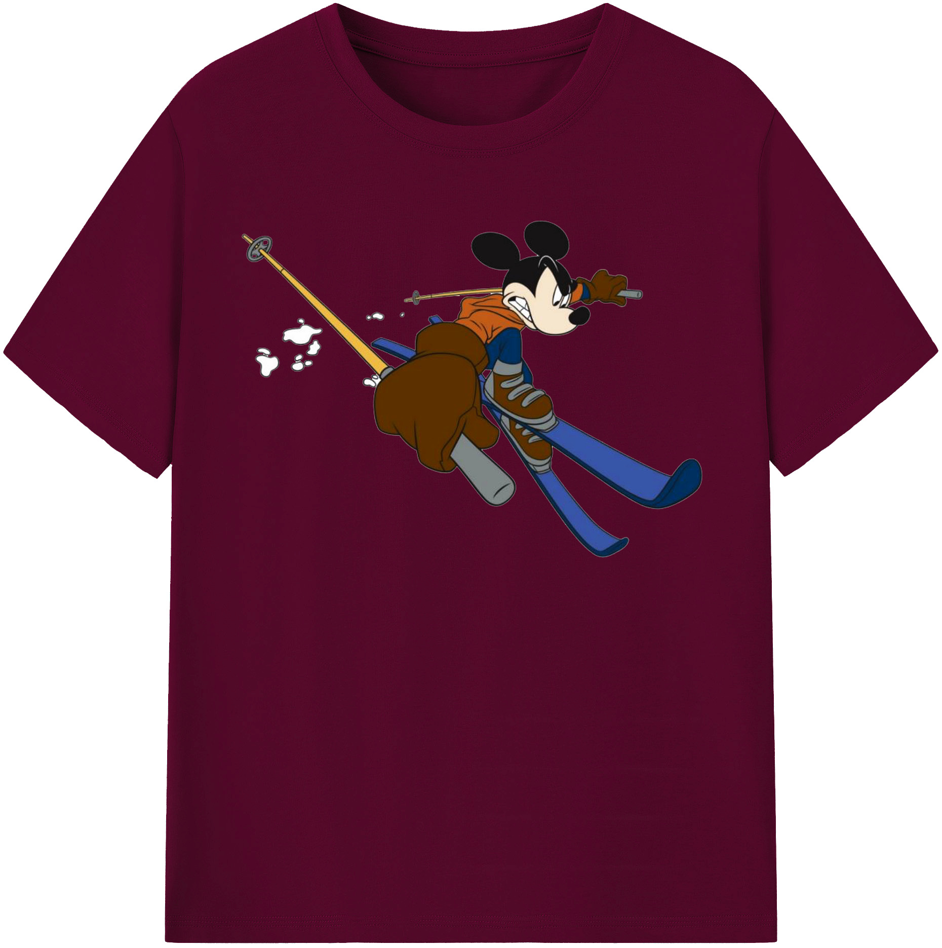 （画像用） ミッキーマウス Mickey Mouse レディースカジュアルプリントTシャツ（綿100％）